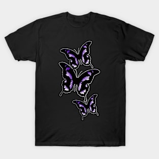 Beautiful purple and white butterfly cluster T-Shirt